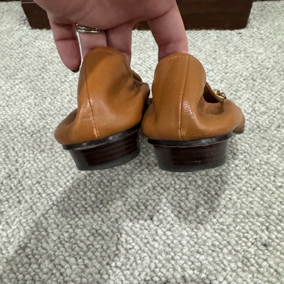 Tory Burch Brown Leather Jessa Loafers Size 8 Horse-bit Equestrian - Picture 5 of 9